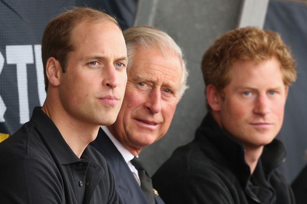 William, Charles and Harry in happier times, 2014