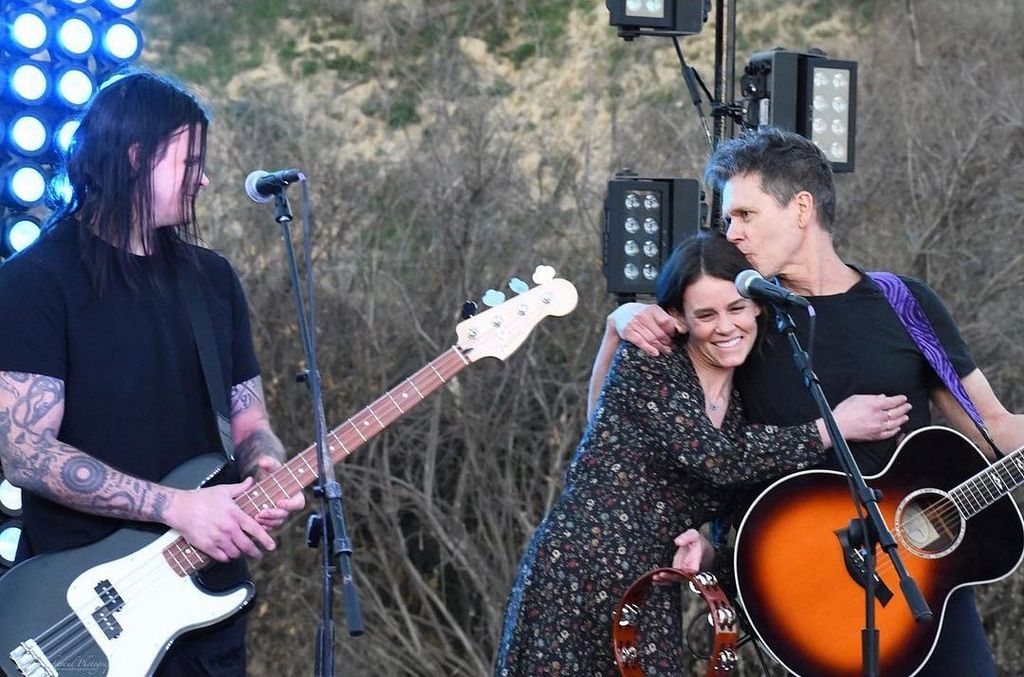 Kevin Bacon seen performing with his kids Travis and Sosie Bacon