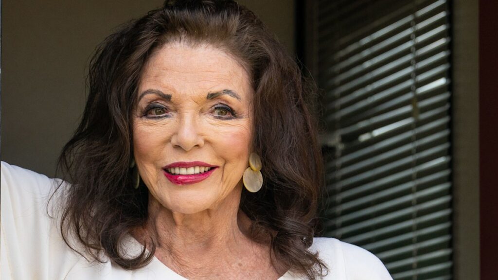 Joan Collins, 91, is a summer bombshell in glamorous beachwear during lavish holiday photo