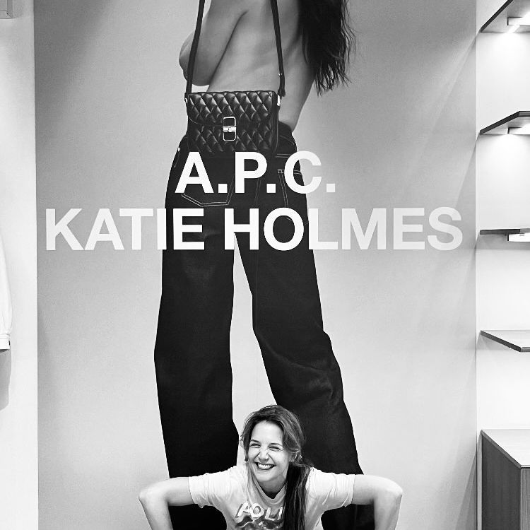 Katie Holmes celebrates the launch of her new APC capsule collection