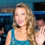 Blake Lively is a goddess in fitted mini dress and skyscraper heels
