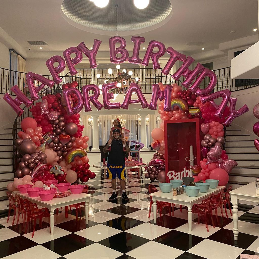 Rob Kardashian with Dream on his birthday