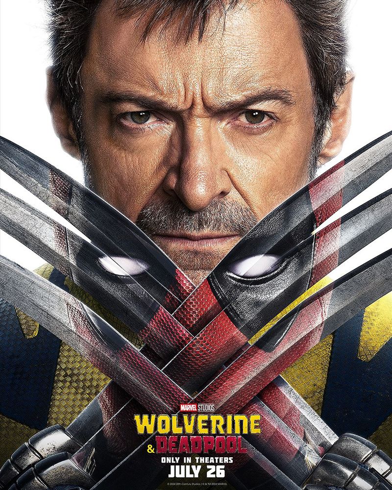 Hugh Jackman on the posters of Deadpool and Wolverine 