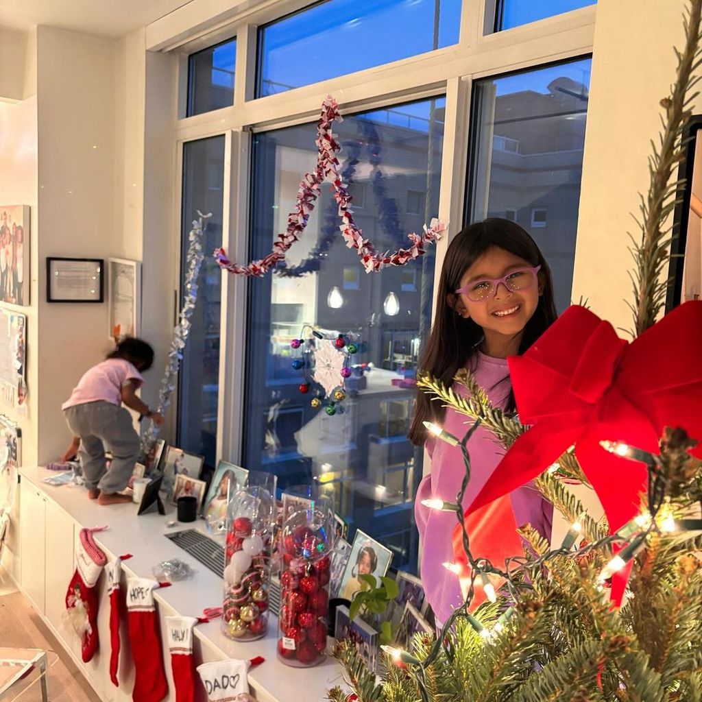 Hoda Kotb shares a glimpse of the Christmas decorations inside her Manhattan home with her two daughters