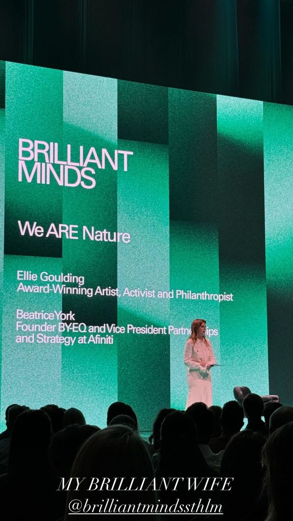 Princess Beatrice delivered a speech on stage at the Brilliant Minds 2024 event in Stockholm wearing an all-white outfit