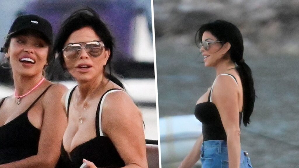 Lauren Sanchez, 54, rocks daisy dukes for eighth luxury vacation with Jeff Bezos in 12 months