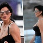 Lauren Sanchez, 54, rocks daisy dukes for eighth luxury vacation with Jeff Bezos in 12 months