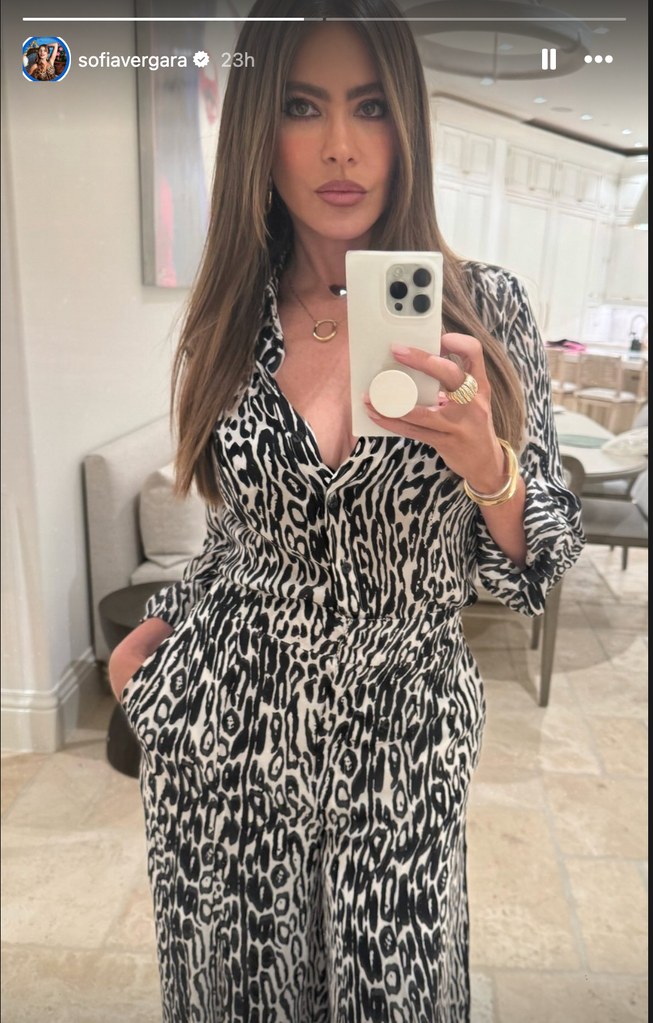 Sofia stunned everyone in an animal print jumpsuit