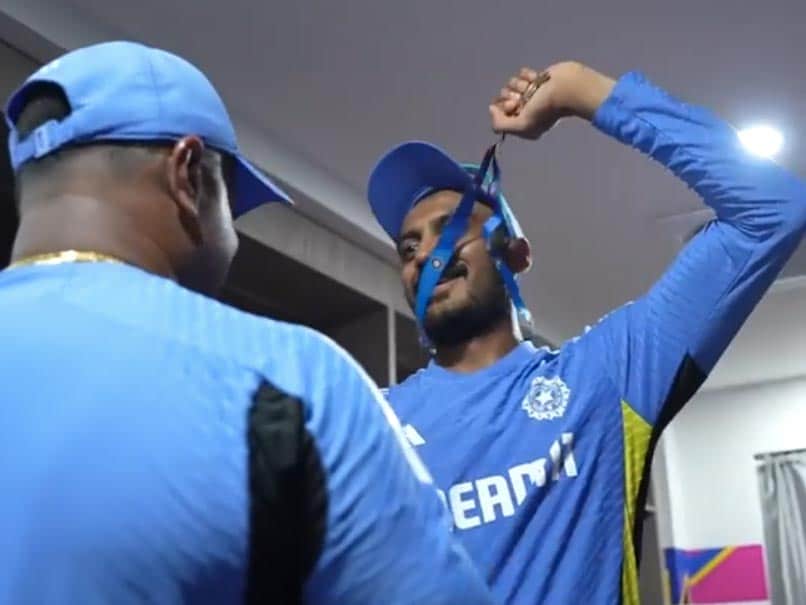 Axar Patel Receives ‘Fielder Of The Match’ Medal From Team India’s ‘Unsung Hero’ – Watch
