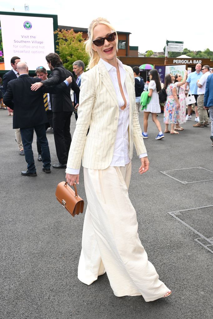 Poppy Delevingne and Charles Delevingne attend day one of the Wimbledon Tennis Championships at All England Lawn Tennis and Croquet Club on July 01, 2024 in London