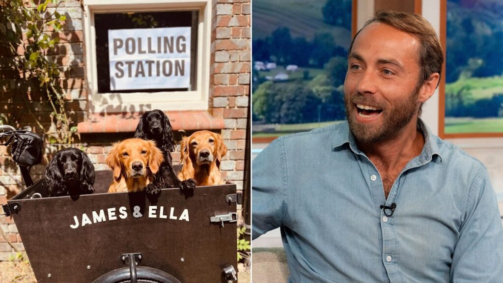James Middleton can’t resist jumping on the dogs at polling stations trend – see photo