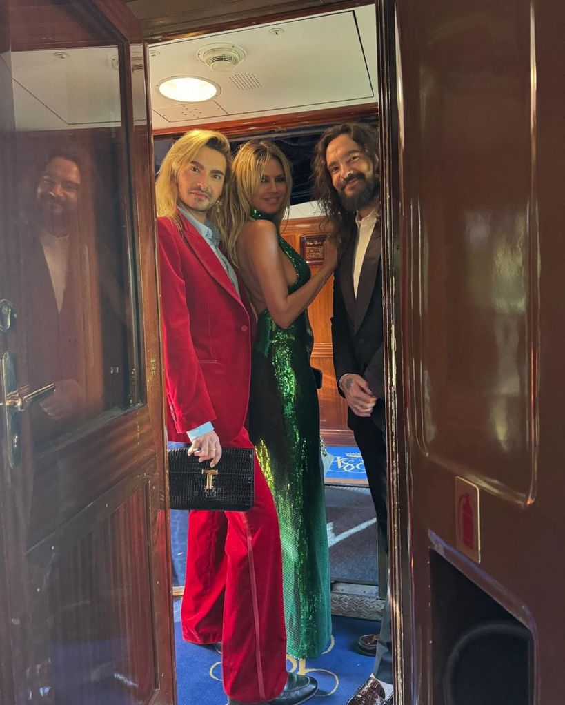 All three looked extremely glamorous in the luxury train