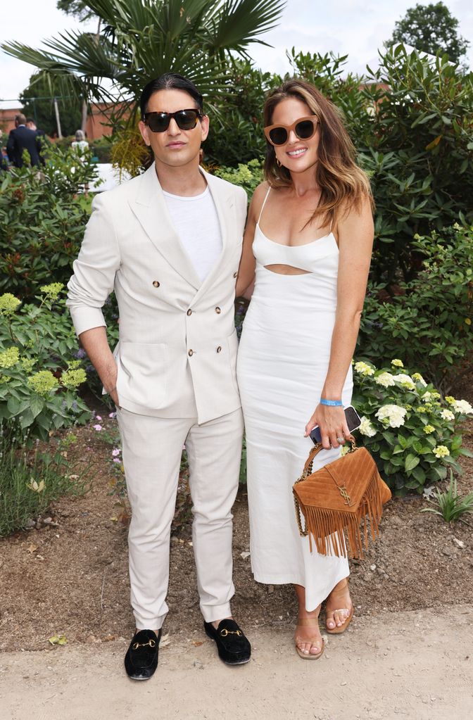 Ollie Locke and Binky Felstead dress in white for fun at Boodles