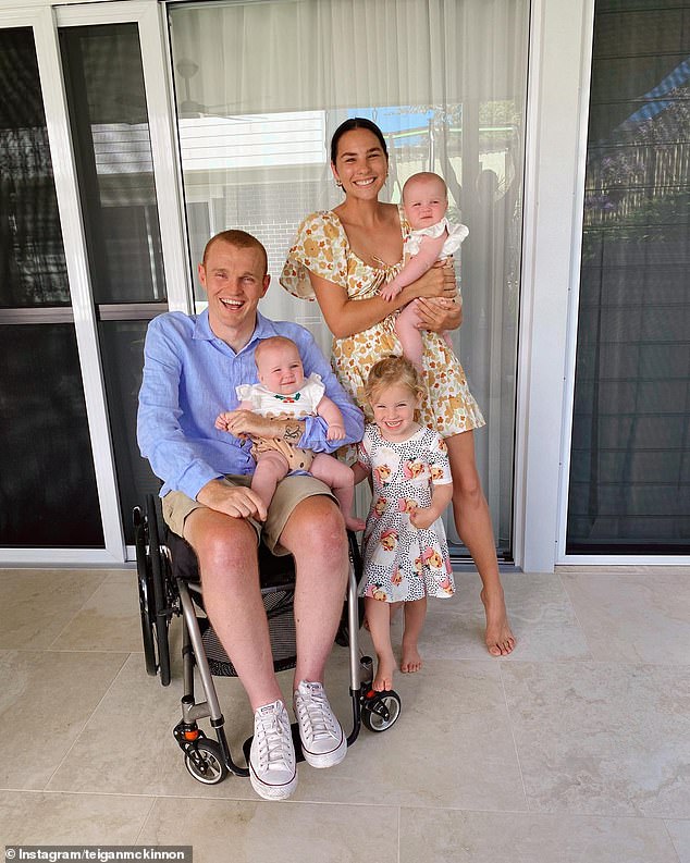 McKinnon split from his ex-wife Tegan Power in January 2022. The former couple had three children - Harriet, four years old, and twins Audrey and Violet, two years old. All photos