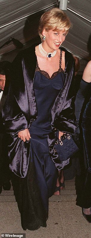 Diana showcased a John Galliano dress at the Costume Institute Ball at the Metropolitan Museum of Art in 1996