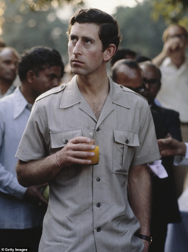 The then Prince Charles was seen in India during his visit in the 1970s.