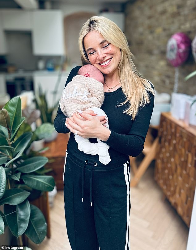 The This Morning presenter, 37, gave birth to her first child over the weekend in the presence of her fiancé Jake Beckett.