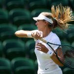 Nailed it! British No 1 Katie Boulter sports Wimbledon-themed nails ahead of Tuesday’s first round clash against Tatjana Maria at SW19