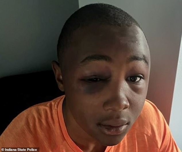 Grandmother of retired NFL player Daniel Muir’s missing 14-year-old son blames the ex-Colts nose tackle for her grandson’s black eye and accuses the family’s church of ‘brainwashing’ teen