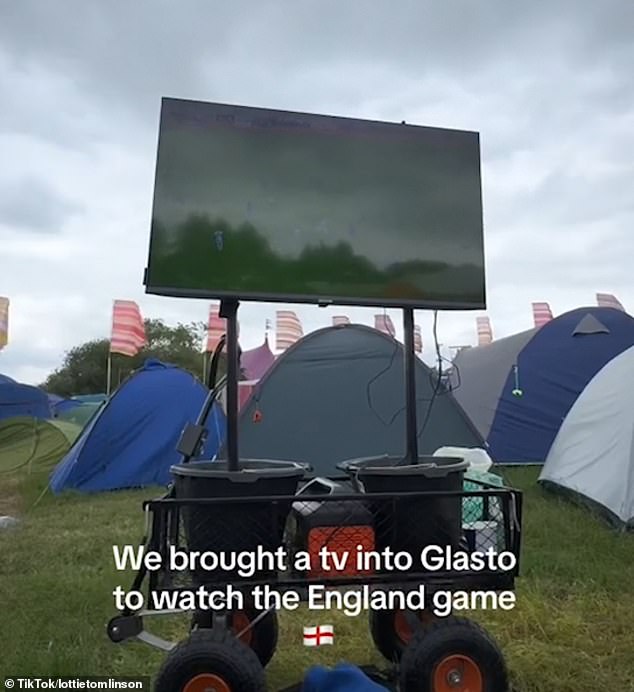 Many fans had opted to join Louis and his sister Lottie to watch England's Euro 2024 victory over Slovakia, after Glastonbury organisers confirmed they would not be screening the match.