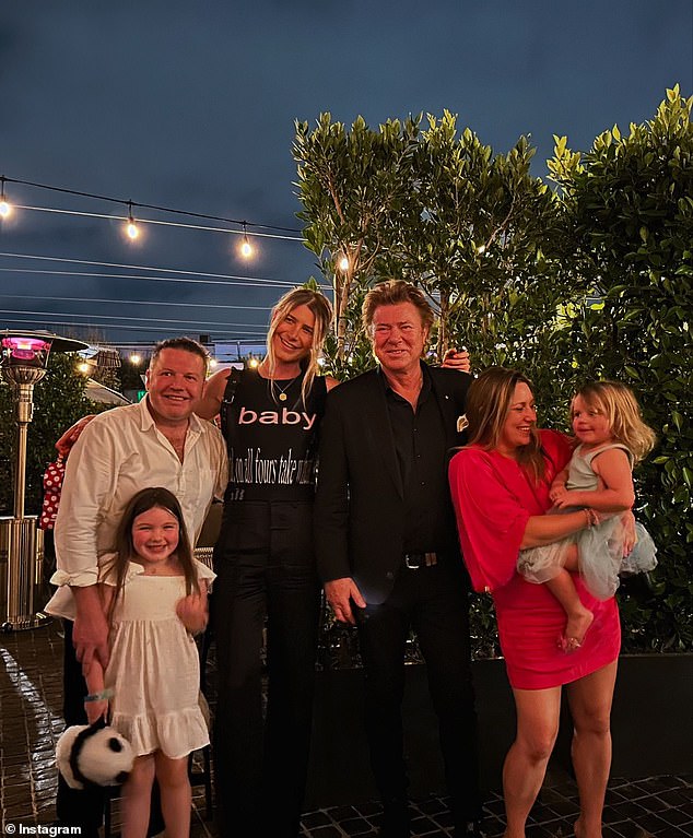 The Wilkins family celebrated his 70th birthday in Hawaii. His son Christian shared a sweet photo of his father sitting with him and his sister, Richard's eldest daughter Rebecca, her husband and children.