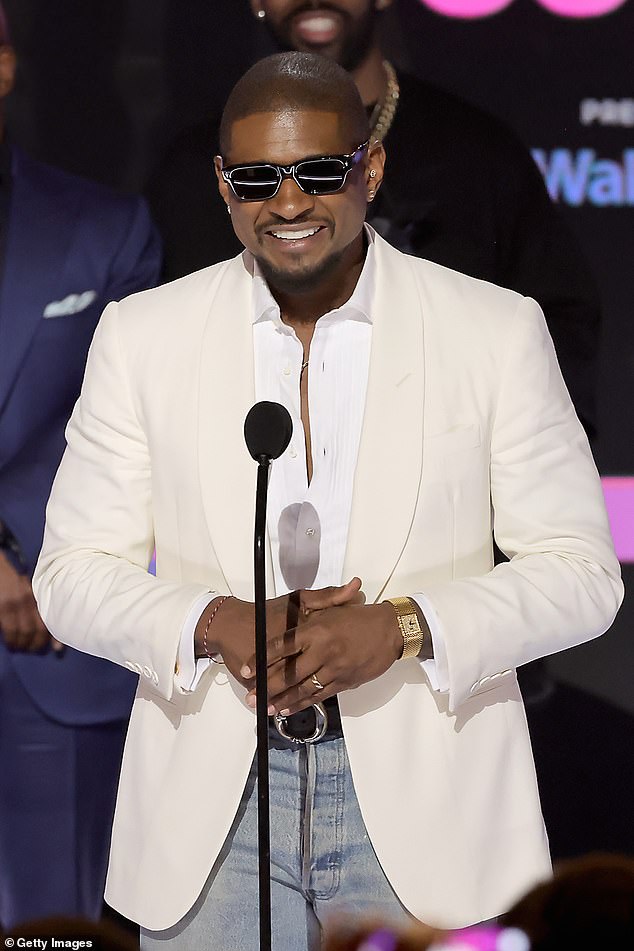 In his Lifetime Achievement Award acceptance speech - which was choppy due to what appeared to be censoring of profanity - Usher said that 'getting here has definitely not been easy, but it has been worth it'
