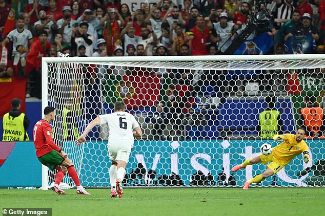 Ronaldo's extra-time spot kick was dramatically saved by Slovenia goalkeeper Jan Oblak.