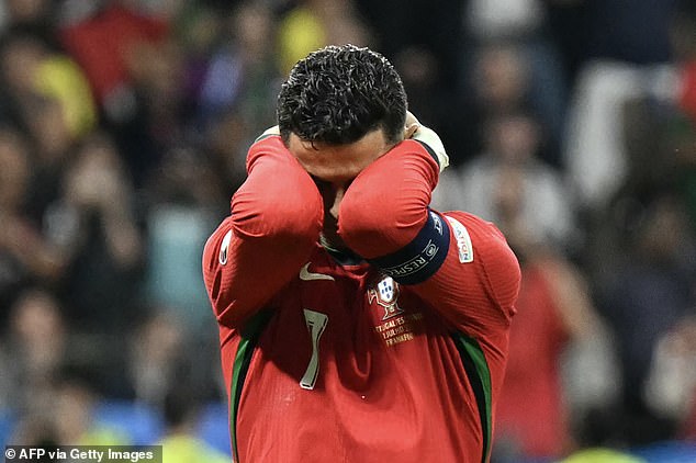 Ronaldo cried after missing a penalty in extra time during his side's win on Monday night.