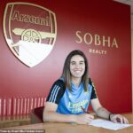 Arsenal sign Spanish World Cup winner Mariona Caldentey on a free transfer from Barcelona… as the Gunners make statement of intent to overhaul Chelsea at the top of the WSL