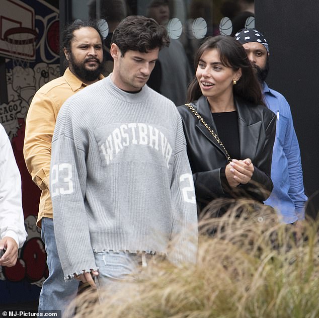 The 30-year-old actor - who is in a relationship with his co-star Ashley Park, 33, - was spotted hanging out with reality star Francesca, 27, - who is engaged to her partner Ed Crosson.