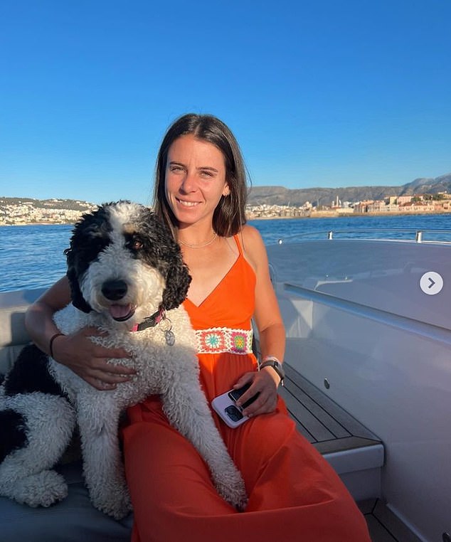 Emma, ​​23, is in action at Wimbledon this week and will face four-time Grand Slam champion Naomi Osaka in the second round of the competition. Emma posed with her pet dog Marty on Instagram.
