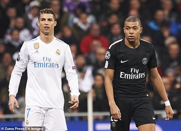 Mbappe and Ronaldo first played against each other in 2018 when Real Madrid beat PSG in the Champions League