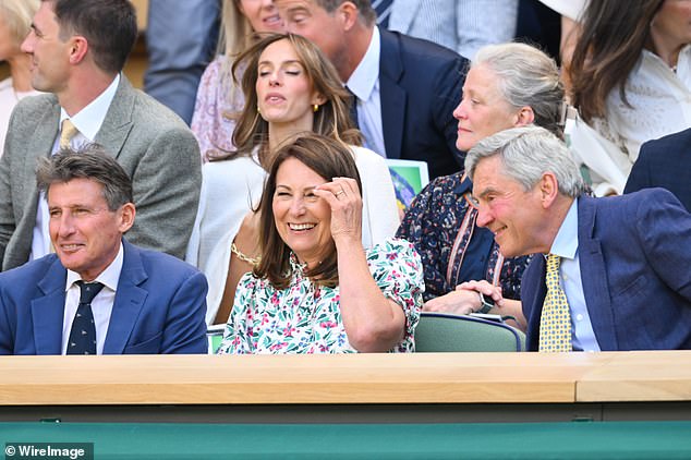 Carole, Michael and other attendees laughed as they enjoyed the activities on day four of Wimbledon