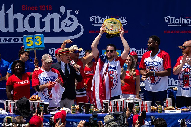 Patrci Bertoletti wins Nathan’s 4th of July Hot Dog Eating contest after eating 56 hot dogs in 10 minutes