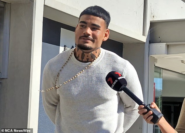 The 22-year-old (pictured outside a Sydney court in May) has pleaded not guilty to three charges relating to domestic violence.