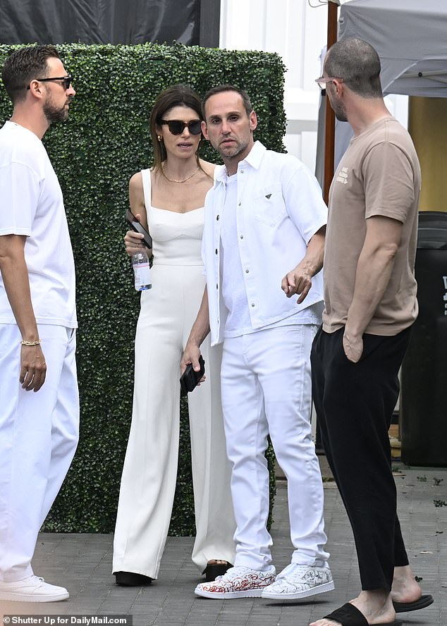 The billionaire party king, seen here at his party at the centre, is also expected to host some big names this time around, including Kim Kardashian, Tom Brady and Emily Ratajkowski.