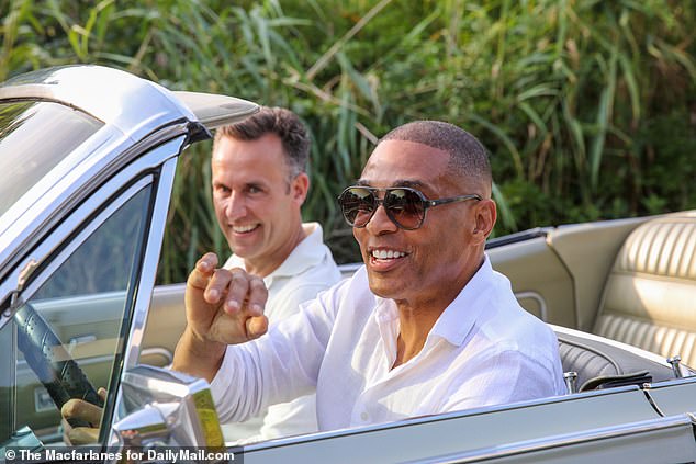 Don Lemon and real estate broker boyfriend Tim Malone were spotted in a vintage convertible for the fourth year of the Bridgehampton party.