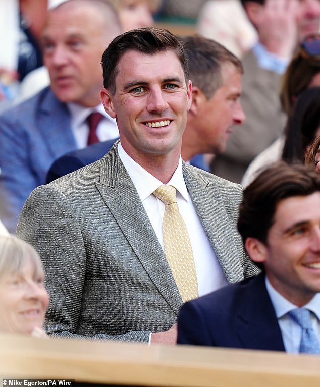 Despite the disappointment of Australia's exit from the T20 World Cup, the Test captain was all smiles watching Novak Djokovic win on Centre Court.