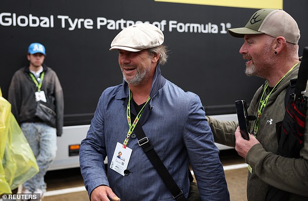 Musician Jay Kay was also seen strolling around ahead of the race
