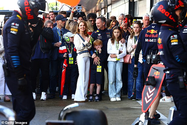 They looked every inch the happy family at the F1 day