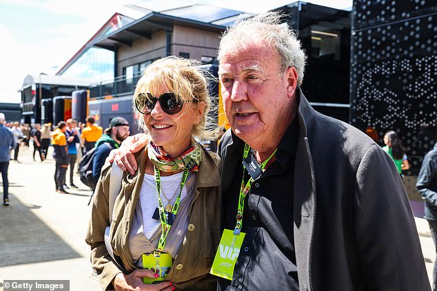 Jeremy Clarkson and girlfriend Lisa Hogan arrive
