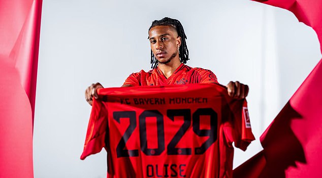 Chelsea and Manchester United were interested but Olise has signed a five-year deal with Bayern