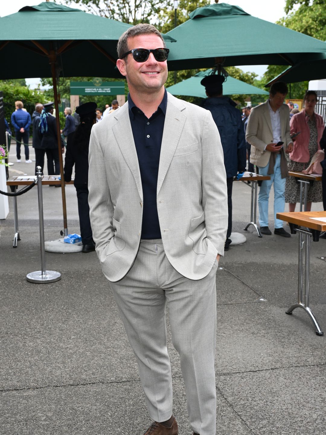 The man in the stone suit at Wimbledon