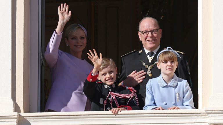 Monaco's Alberto and Charlene attend Principality's big day supported by Grimaldi family