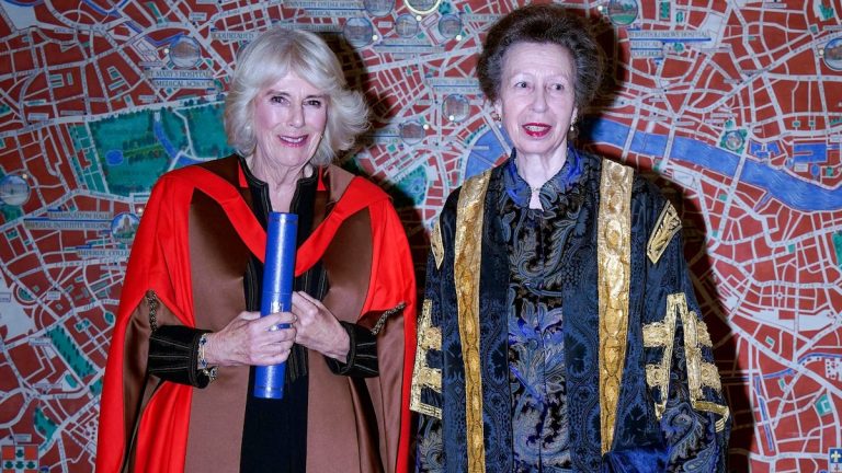 Illustrations of Queen Camilla's appointment as Princess Anne's 'honoris causa' doctor