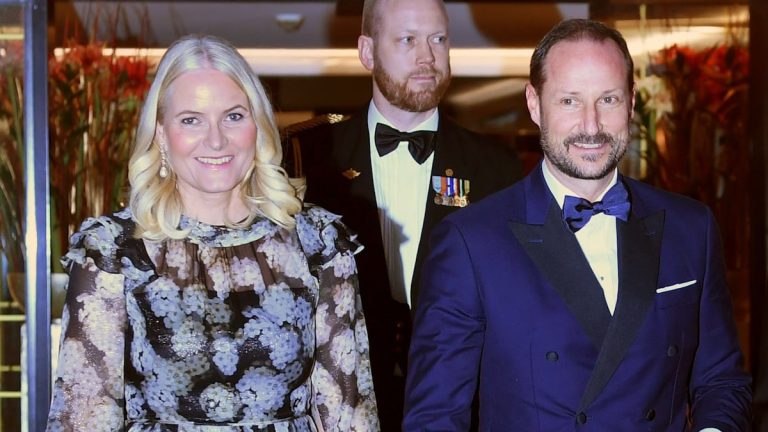 Haakon and Mette-Merit preside over the Nobel Peace Dinner in the absence of King Harald and Sonja.